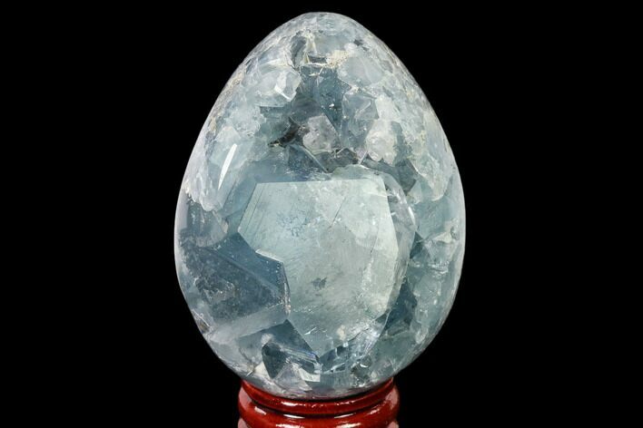 Crystal Filled Celestine (Celestite) Egg Geode - Madagascar #140314